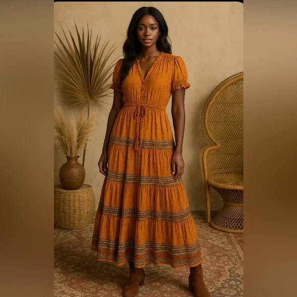 Free People | Dresses | Free People Boho Maxi Dress Size Large | Poshmark